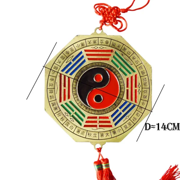 Tai Chi Yin Yang Mirror with 12 Zodiac Animals Home Protection
